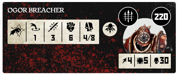 ogor breacher warcry stat card